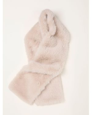 FatFace Faux Fur Scarf - Natural