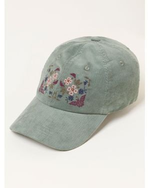 FatFace Fatface Haze Cord Floral Embroiderd Cap - Grey