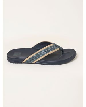 FatFace Fatface Burke Raffia Flip Flop - Blue