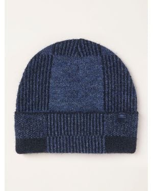 FatFace Fatface Check Beanie - Blue