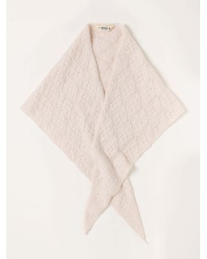 FatFace Pointelle Triangle Scarf - Natural