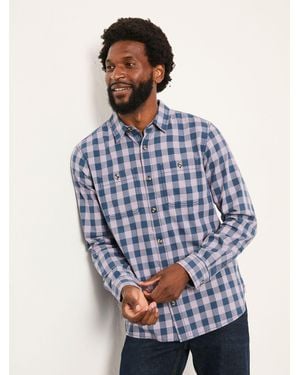 FatFace Fatface Thursby Long Sleeve Relaxed Fit Gingham Shirt - Blue