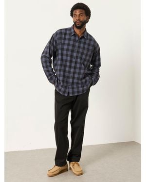 FatFace Fatface Thursby Long Sleeve Relaxed Fit Check Shirt - Blue