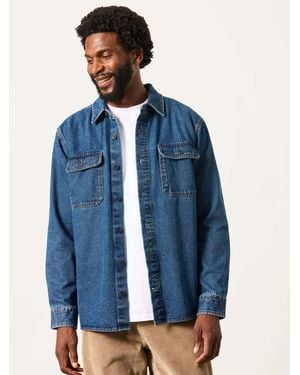 FatFace Relaxed Fit Denim Shirt - Blue