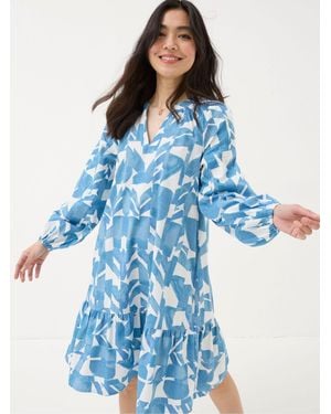 FatFace Fatface Amy Med Geo Dress - Blue
