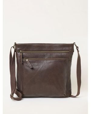 FatFace Fatface Allie Chocolate Leather Crossbody Bag - Brown