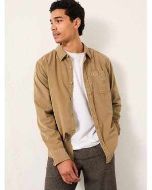FatFace Long Sleeve Cord Shirt - Natural