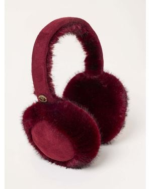 FatFace Fluffy Earmuffs - Red