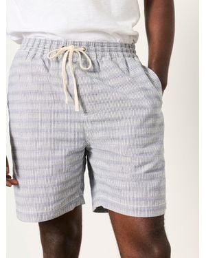 FatFace Ladram Texture Stripe Shorts - Grey