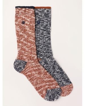 FatFace 2 Pack Boot Socks - Multicolour