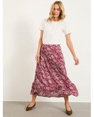 FatFace Anika Midi Skirt - Red
