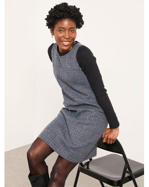 FatFace Fatface Sarah Regular Tweed Pinny Mini Dress - Blue