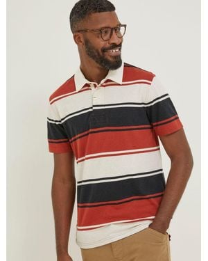 FatFace Fatface Hastings Stripe Polo Shirt - Red