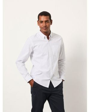 FatFace Foston Long Sleeve Stripe Shirt - White