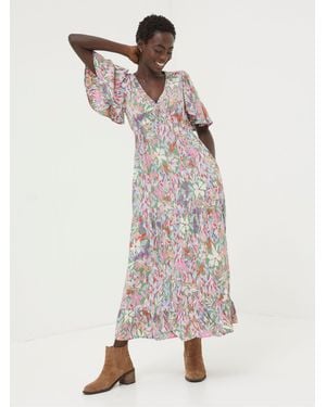 FatFace Fatface Grace Expressive Floral Midi Dress - Green