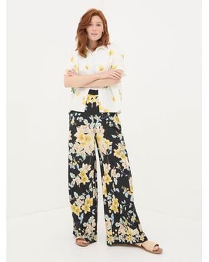 FatFace Jenna Citrus Floral Trousers - White