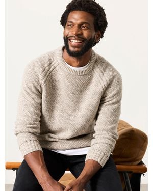 FatFace Penton Crew Neck Jumper - Natural