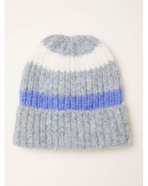 FatFace Fatface Stripe Beanie - Grey