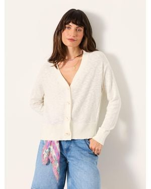 FatFace Suzie Knitted Cardigan - White