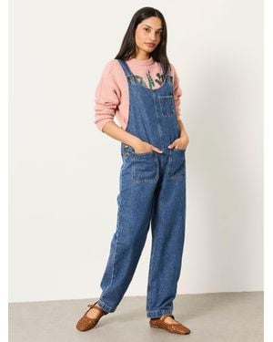 FatFace Fatface Denim Gardener Dungaree - Blue