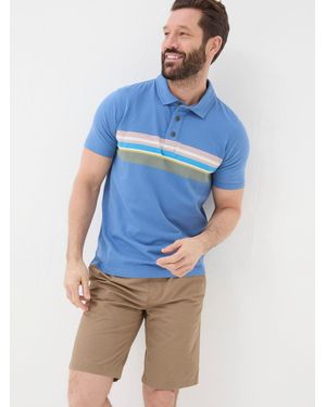 FatFace Fatface Chest Stripe Polo Shirt - Blue