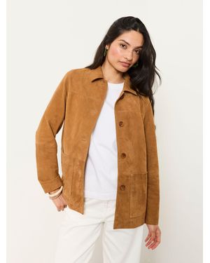 FatFace Erin Suede Jacket - Multicolour