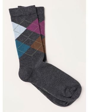 FatFace Fatface Argyle Socks - Blue