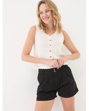 FatFace Fatface Tia Twill Shorts - White