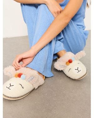 FatFace Novelty Mule Slippers - Blue