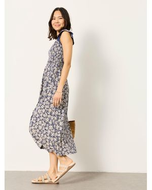 FatFace Fatface Demi Petite Jersey Midi Dress - White