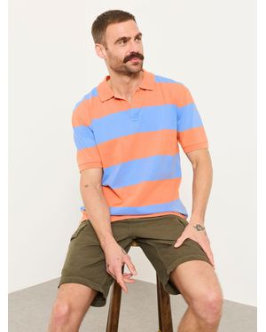 FatFace Fatface Ashton Striped Polo Shirt - Orange