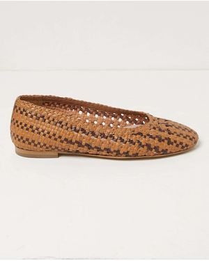 FatFace Fatface Felicity Woven Ballerina Shoes - Brown