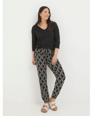FatFace Lyme Mono Geo Trousers - Black