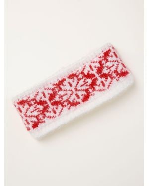 FatFace Shelter Snowflake Fairisle Headband - Pink