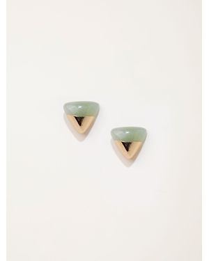 FatFace Fatface Triangle Stone Stud Earrings - Natural