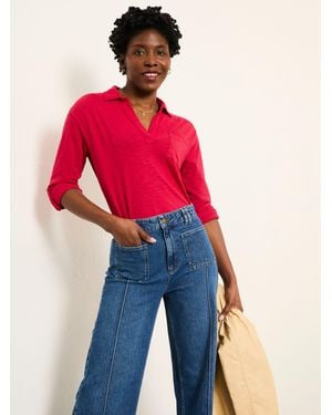 FatFace Fatface Paige Jersey Shirt - Red