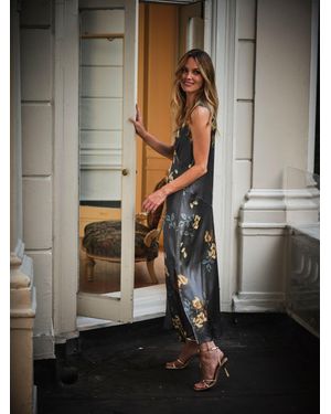FatFace Fatface Josephine Regular Printed Maxi Dress - Grey