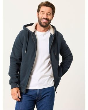 FatFace Hayle Borg Lined Hoodie - Blue