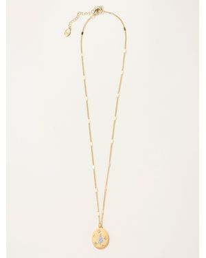 FatFace Fatface July Birth Flower Necklace - Natural