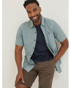 FatFace Fatface Bugle Linen Cotton Shirt - Blue