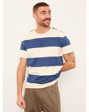 FatFace Dolton Block Stripe Tshirt - Blue