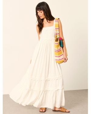 FatFace Fatface Clara Regular Dobby Midi Dress - Natural