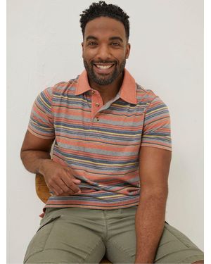 FatFace Fatface Penzance Stripe Polo Shirt - Brown