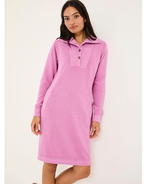 FatFace Fatface 100% Cotton Willa Sweat Dress - Pink