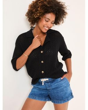FatFace Fatface 100% Cotton Beachwear Knitted Shirt - Blue