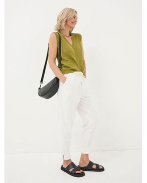 FatFace Ashli Tapered Cargo Trousers - White