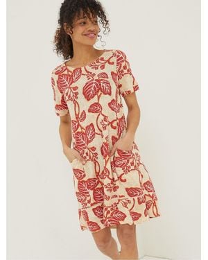 FatFace Fatface Simone Vine Jersey Dress - White