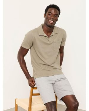 FatFace Fatface Albury Textured Polo Shirts - Natural