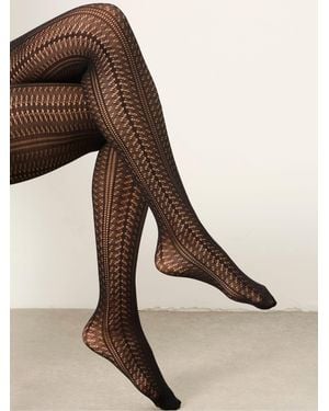 FatFace Pointelle Tights - Natural