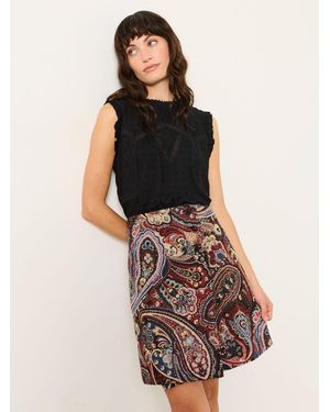 FatFace Ziva Jacquard Skirt - Black